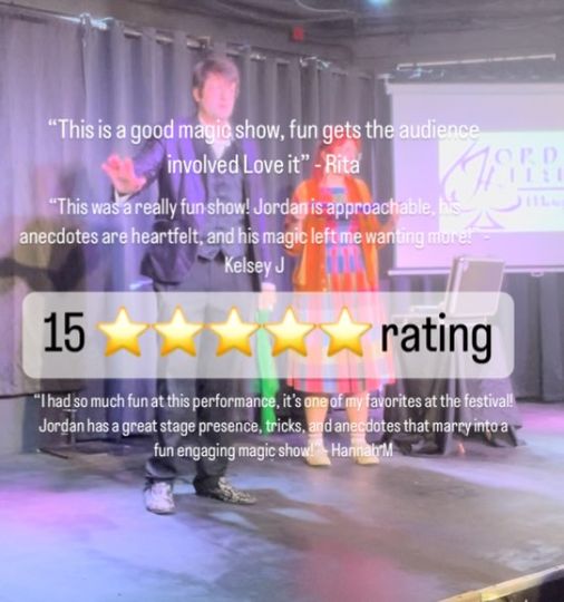 Jordan Allen had a 15 5 star rated Show at the 2024 KC Fringe Festival in Kansas City Missouri.